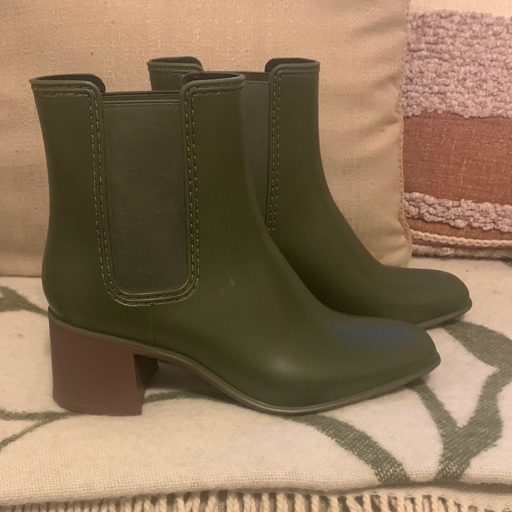 Jeffrey Campbell Forest Green Heeled Boots